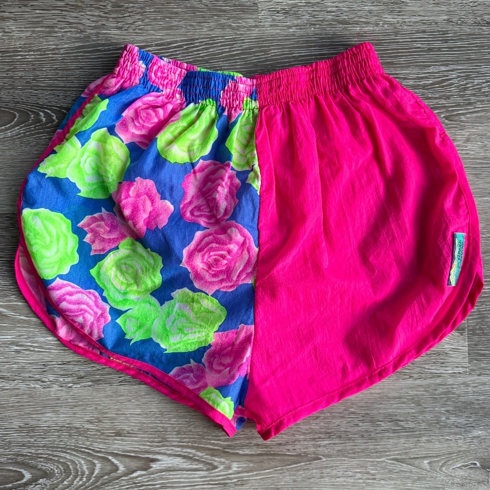 Retro Vintage 80s High Waisted High Slit  Grand Canyon Running Shorts